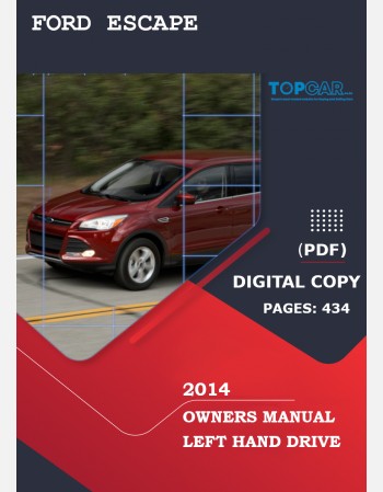 ford escape 2014 owners manual